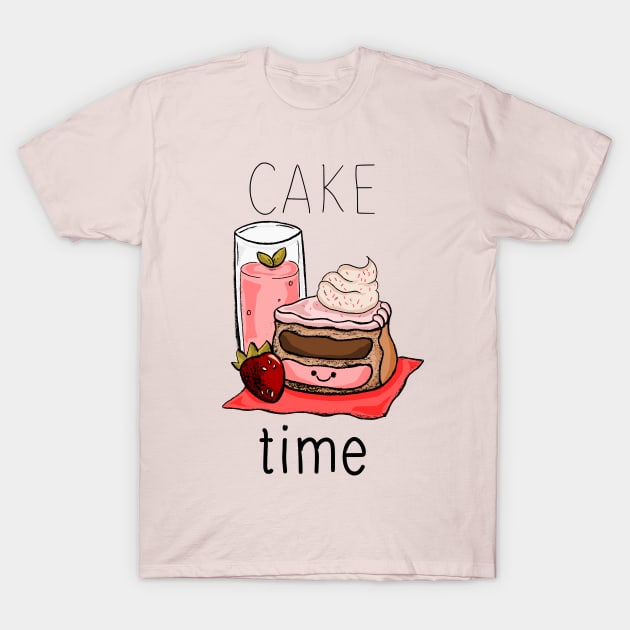 Cute Food - Cake Time T-Shirt by ThaisMelo